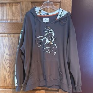 Men's Legendary Whitetails Gray Hoodie with Deer Design